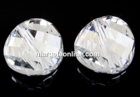 Swarovski, twist bead, comet argent light, 18mm - x1