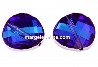 Swarovski, twist bead, bermuda blue, 22mm - x1