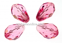 Swarovski, drop bead, light rose, 10.5mm - x2