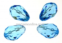 Swarovski, drop bead, aquamarine, 10.5mm - x2