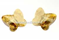 Swarovski, butterfly bead, golden shadow, 8mm - x2