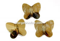 Swarovski, butterfly bead, bronze shade, 8mm - x2