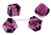 Swarovski, graphic cube bead, amethyst, 8mm - x1