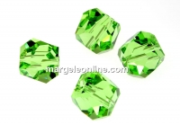 Swarovski, graphic cube bead, peridot, 8mm - x1