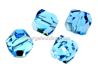 Swarovski, graphic cube bead, aquamarine, 8mm - x1