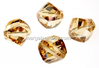 Swarovski, faceted helix bead, golden shadow, 6mm - x6