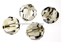 Swarovski, faceted round bead, silver shade, 10mm - x2