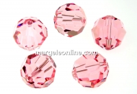 Swarovski, faceted round bead, light rose, 12mm - x1