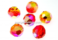 Swarovski, faceted round bead, fireopal AB, 10mm - x2