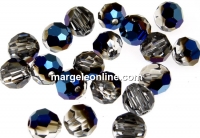 Swarovski, faceted round bead, metallic blue, 6mm - x6