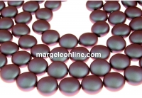 Swarovski disk pearls, iridescent red, 12mm - x4