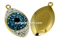 Swarovski, pavé pendant gold-plated, 23mm - x1