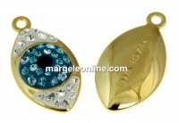 Swarovski, pand. pave placat cu aur, 16.5mm - x1