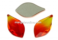 Swarovski, flame cabochon, fireopal, 10mm - x2