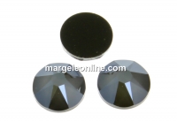 Swarovski rhinestone ss30, dark grey, 6mm - x4