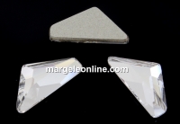 Swarovski, triangle alpha cabochon, crystal, 12mm - x1