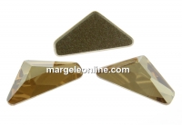 Swarovski, triangle alpha cabochon, golden shadow, 12mm - x1