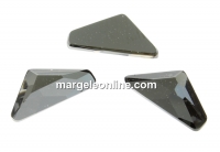 Swarovski, triangle alpha cabochon, silver night, 12mm - x1