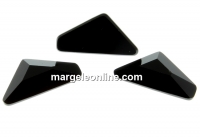 Swarovski, triangle alpha cabochon, jet, 12mm - x1