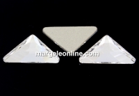 Swarovski, triangle gamma cabochon, crystal, 10mm - x1