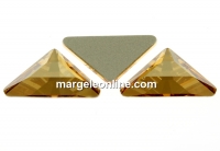 Swarovski, triangle gamma cabochon, golden shadow, 10mm - x1