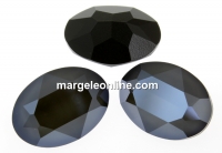 Swarovski, rivoli cabochon, oval, dark grey, 14x10mm - x1