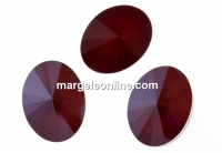 Swarovski, oval fancy, dark red, 14x10.5mm - x2