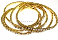 1088 Swarovski crystal bracelet, gold plated, 18cm - x1