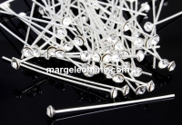 Headpin, Swarovski crystal, crystal, 925 silver, 40mm - x1