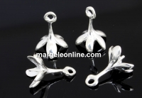 Pendant bail, 925 silver,flower cup, 13mm - x1