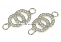 Link, rhodium-plated 925 silver, 19mm - x1