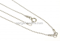 Chain for link, rhodium-plated 925 silver, 41cm - x1