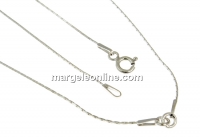 Chain for link, rhodium-plated 925 silver, 41cm - x1