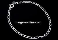 Chain, 925 silver,  with flat jump rings, 45cm - x1