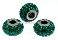 Swarovski, becharmed pavé, emerald, 15mm - x1