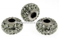 Swarovski, becharmed pavé, black diamond, 15mm - x1