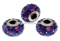 Swarovski, becharmed pavé, amethyst, 14.5mm - x1