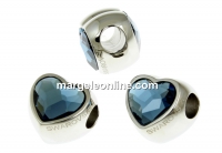 Swarovski, becharmed heart, denim blue, 14mm - x1