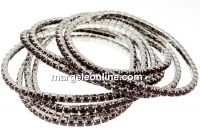 Bratara Swarovski 1088 garnet 4mm, placata cu rodiu, 18cm - x1