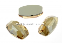 Swarovski, Organic cabochon, golden shadow CALv, 10x6mm - x1