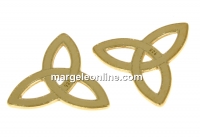 Link, Triquetra symbol, gold-plated 925 silver, 11.5mm - x1