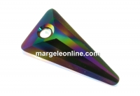 Swarovski, spike pendant, rainbow dark, 28mm - x1