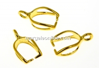 Pendant bail, gold-plated 925 silver, 12x6mm - x1