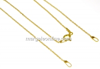 Chain for link, gold-plated 925 silver, 41cm - x1