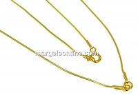 Chain for link, gold-plated 925 silver, 42cm - x1