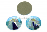 Swarovski, SS30 cabochon, aquamarine AB, 6mm - x4