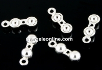 Clasp for bracelets or necklaces,  rhodium-plated 925 silver, 12mm - x2