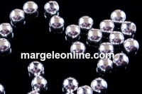 Decorative beads, 925 silver, 3mm, inside0.8mm - x20