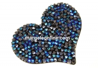 Swarovski, pand. rocks, black bermuda blue, 50mm - x1