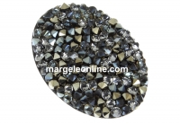 Swarovski, pand. rocks, black jet chrome, 36.5mm - x1